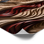 Prachtige houtsnijwerk Amerikaanse vlag Poster (Hoek)