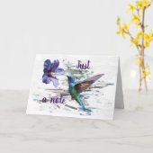 Prachtige Hummingbird/Hibiscus Wenskaart Kaart (Gele Bloem)