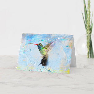 Prachtige Hummingbird Painting Thinking of You Car Kaart