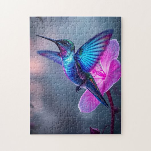 Prachtige Hummingbird tuin Legpuzzel (Verticaal)