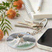 Prachtige Husky Puppy Sleutelhanger (Voorkant Rechts)