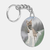 Prachtige Husky Puppy Sleutelhanger (Voorkant Links)