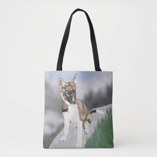 Prachtige Husky Puppy Tote Bag (Voorkant)