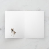 Prachtige Husky Puppy Witte Kerst Kaart (Binnen)