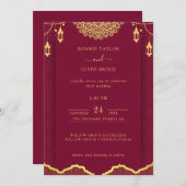 Prachtige huwelijksuitnodiging met Sophistication Save The Date (Voorkant / Achterkant)