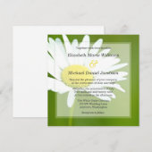 Prachtige huwelijksuitnodigingen op White Daisy Kaart (Voorkant / Achterkant)