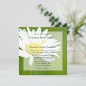 Prachtige huwelijksuitnodigingen op White Daisy Kaart (Staand voorkant)