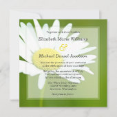 Prachtige huwelijksuitnodigingen op White Daisy Kaart (Voorkant)