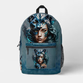 Prachtige hybride van een vrouw en een panter bedrukte rugzak (Voorkant)
