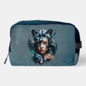 Prachtige hybride van een vrouw en een panter toilettasje (Achterkant)