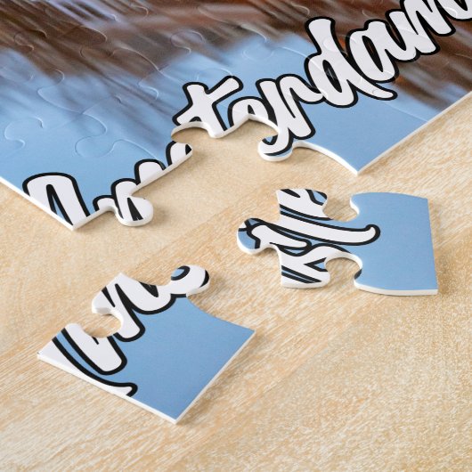 Prachtige iconische stad Amsterdam, Nederland Legpuzzel (Zijkant)