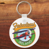 Prachtige Ierland reis patch. Sleutelhanger Classi (Voorkant)
