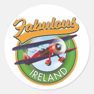 Prachtige Ierland reis patch. Sleutelhanger Ronde Sticker
