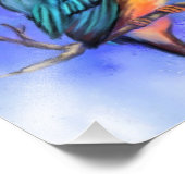 Prachtige ijsvogel foto print foto afdruk (Hoek)