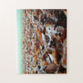 Prachtige ijzige herfst herfst laat bos lopen legpuzzel (Verticaal)