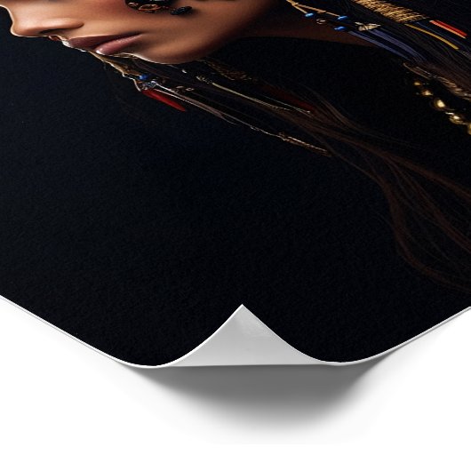 Prachtige Indiase hoofd jurk art print (Hoek)