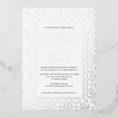 Prachtige  Indiase Lijst Wedding REAL Folie Uitnodiging (Voorkant)