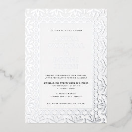 Prachtige  Indiase Lijst Wedding REAL Folie Uitnodiging