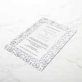 Prachtige  Indiase Lijst Wedding REAL Folie Uitnodiging (Gedraaid)