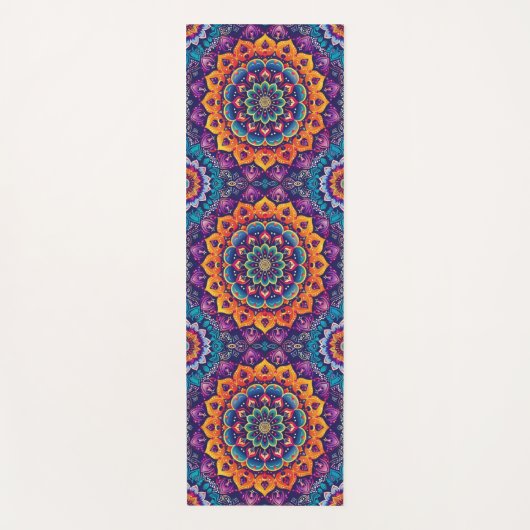 Prachtige Indiase Mandala paarse, oranje, rood, bl Yogamat (Voorkant)