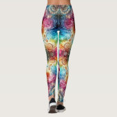 Prachtige ingerichte psychedelische cirkels Leggin Leggings (Achterkant)