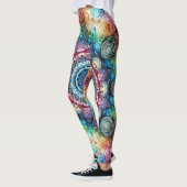 Prachtige ingerichte psychedelische cirkels Leggin Leggings (Links)