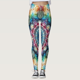 Prachtige ingerichte psychedelische cirkels Leggin Leggings