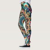 Prachtige ingerichte psychedelische cirkels Leggin Leggings (Links)