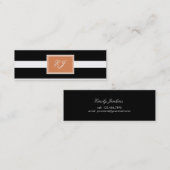 Prachtige Initialen Skinny Calling Cards Contactkaartje (Voorkant / Achterkant)