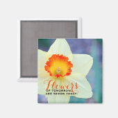 Prachtige Inspirerend Daffodil Magneet (Voorkant / Achterkant)
