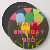 Prachtige Inspirerend Happy Birthday Bro Ronde Button 6,0 Cm (Voorkant /achterkant)