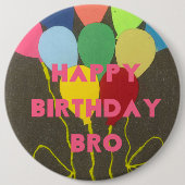 Prachtige Inspirerend Happy Birthday Bro Ronde Button 6,0 Cm (Voorkant)