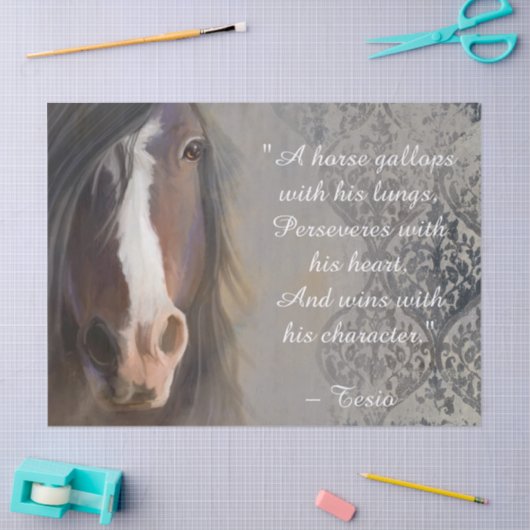 Prachtige Inspirerend prijsopgave voor paarden Tissuepapier (Craft)