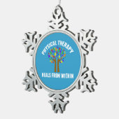 Prachtige Inspirerend verwerkingsofferte Tin Sneeuwvlok Ornament (Rechts)