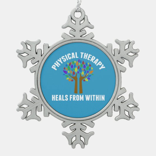 Prachtige Inspirerend verwerkingsofferte Tin Sneeuwvlok Ornament (Voorkant)