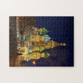 Prachtige Intercession Kathedraal Moskou 's Nachts Legpuzzel (Horizontaal)