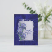 Prachtige Iris Bloesems Moederdag Wensen Briefkaart (Staand voorkant)