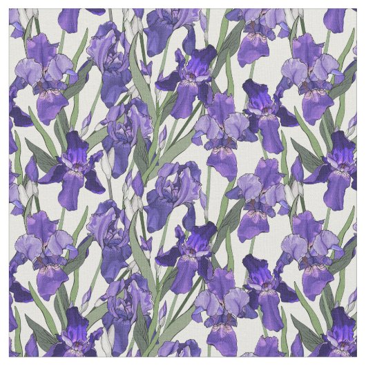 Prachtige Iris Fabric Stof (Close Up)