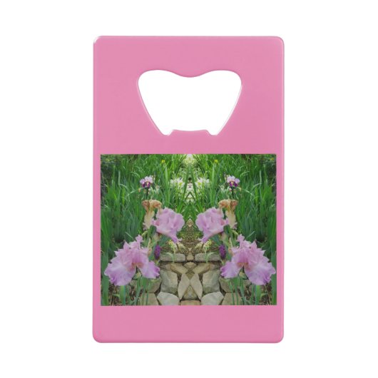 Prachtige Iris Fantasy Pathway Creditkaart Flessenopener (Voorkant)
