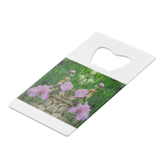 Prachtige Iris Fantasy Pathway Creditkaart Flessenopener (Achterkant Gekanteld)