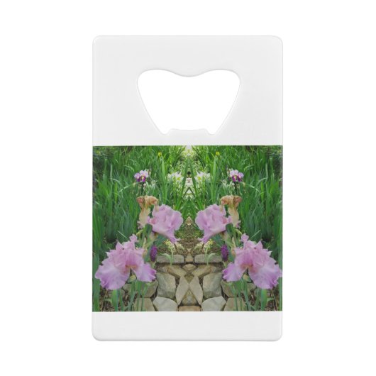 Prachtige Iris Fantasy Pathway Creditkaart Flessenopener (Achterkant)