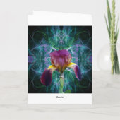 Prachtige Iris komt snel goed Kaart (Achterkant)