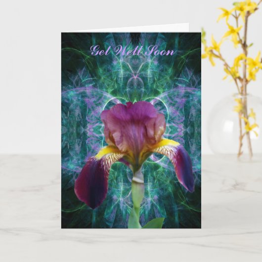 Prachtige Iris komt snel goed Kaart (Gele Bloem)