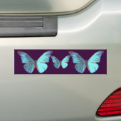 Prachtige iriserende blauwe vlinder bumpersticker (Op auto)