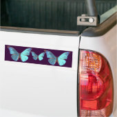 Prachtige iriserende blauwe vlinder bumpersticker (Op Truck)