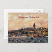 Prachtige Istanbul Briefkaart (Voorkant / Achterkant)