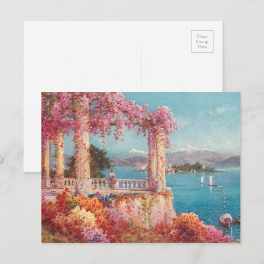 Prachtige Italiaanse meren Briefkaart (Voorkant / Achterkant)