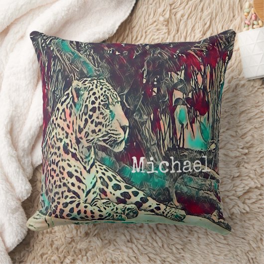 Prachtige Jaguar gepersonaliseerd Kussen (Deken)