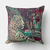 Prachtige Jaguar gepersonaliseerd Kussen (Voorkant)