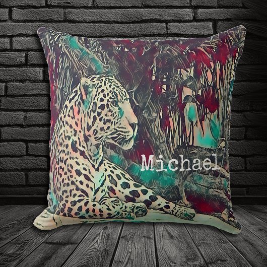 Prachtige Jaguar gepersonaliseerd Kussen